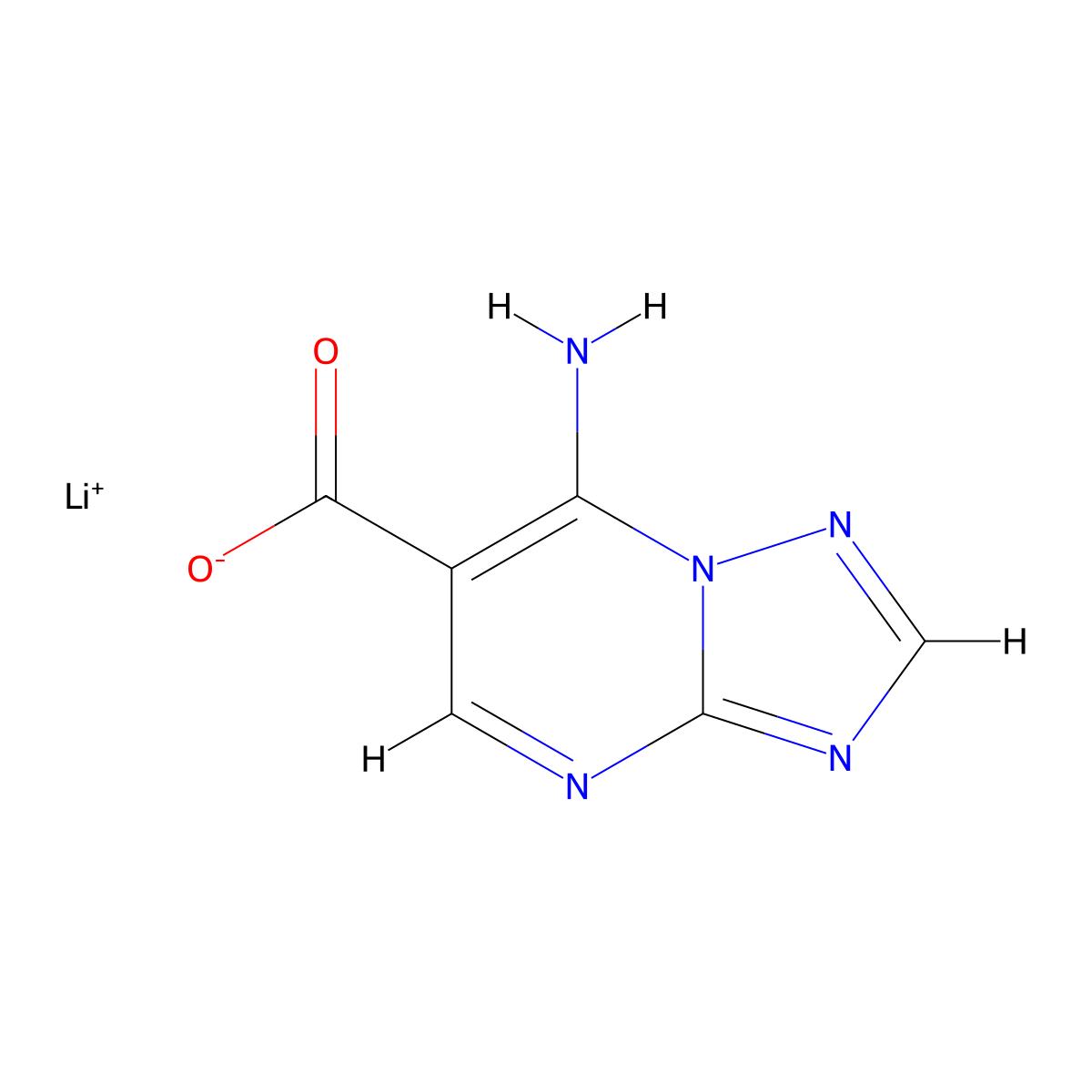 Lithium 7-amino-[1,2,4]triazolo[1,5-a]pyrimidine-6-carboxylate molecular structure, CAS 2241140-74-7