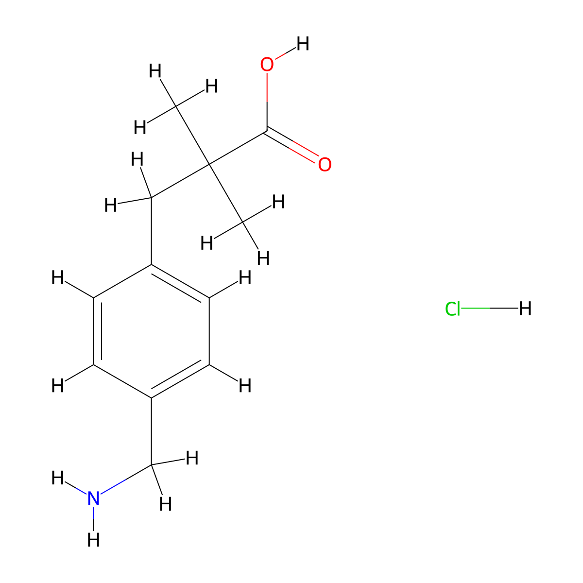 3-[4-(Aminomethyl)phenyl]-2,2-dimethylpropanoic acid hydrochloride molecular structure, CAS 2241140-77-0