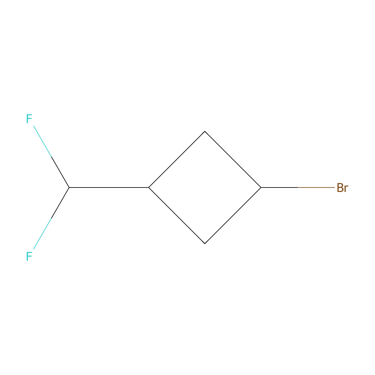 1-Bromo-3-(difluoromethyl)cyclobutane molecular structure, CAS 2241140-79-2