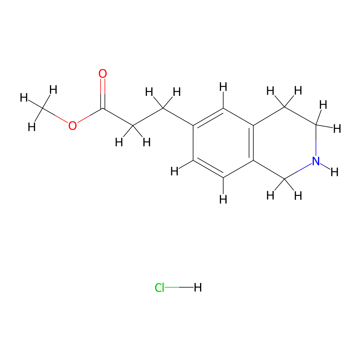 Methyl 3-(1,2,3,4-tetrahydroisoquinolin-6-yl)propanoate hydrochloride molecular structure, CAS 2241140-84-9