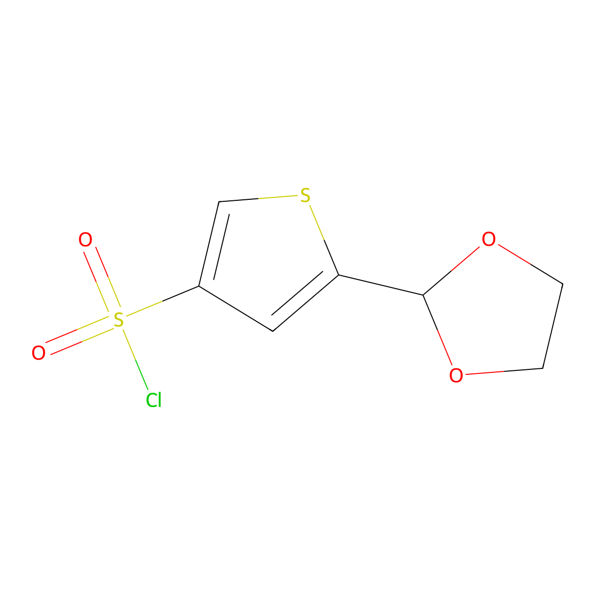 5-(1,3-Dioxolan-2-yl)thiophene-3-sulfonyl chloride molecular structure, CAS 2241140-95-2