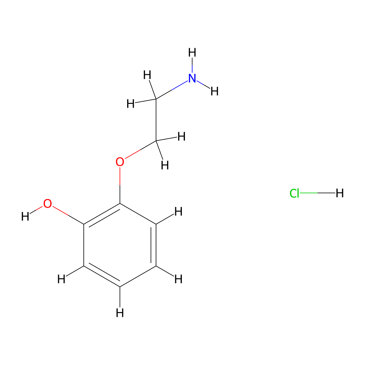 2-(2-Aminoethoxy)phenol hydrochloride molecular structure, CAS 2241141-12-6