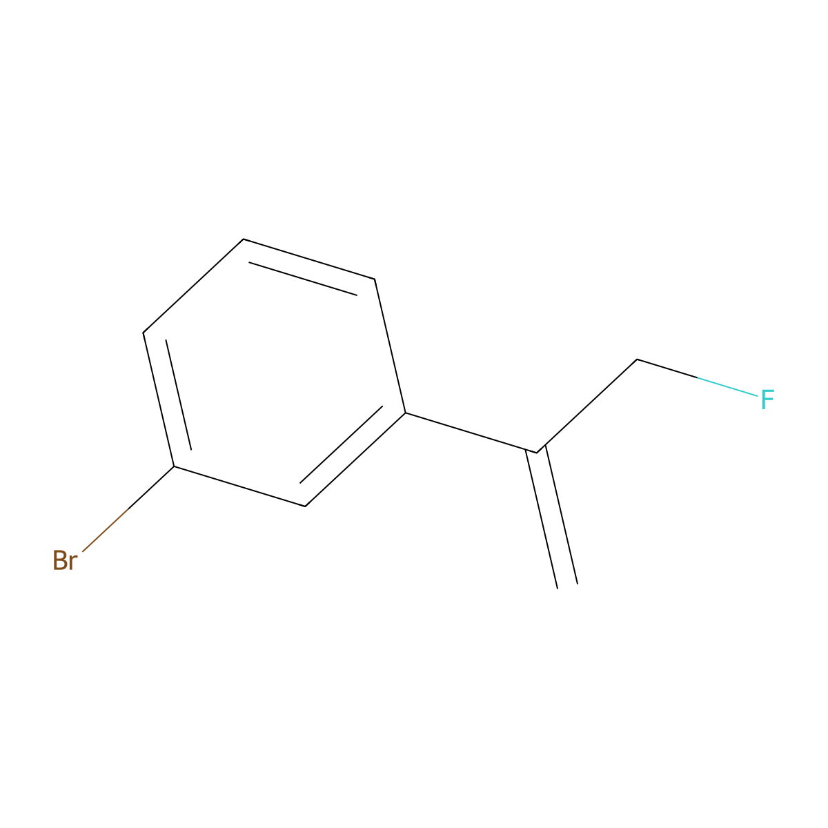 1-Bromo-3-(3-fluoroprop-1-en-2-yl)benzene molecular structure, CAS 2241141-20-6