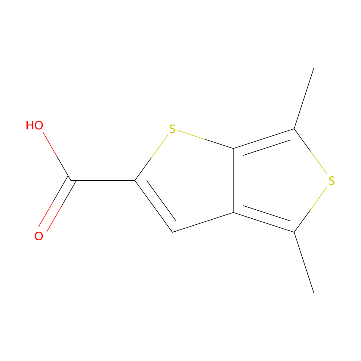 4,6-Dimethylthieno(3,4-b)thiophene-2-carboxylic acid molecular structure, CAS 2241141-24-0
