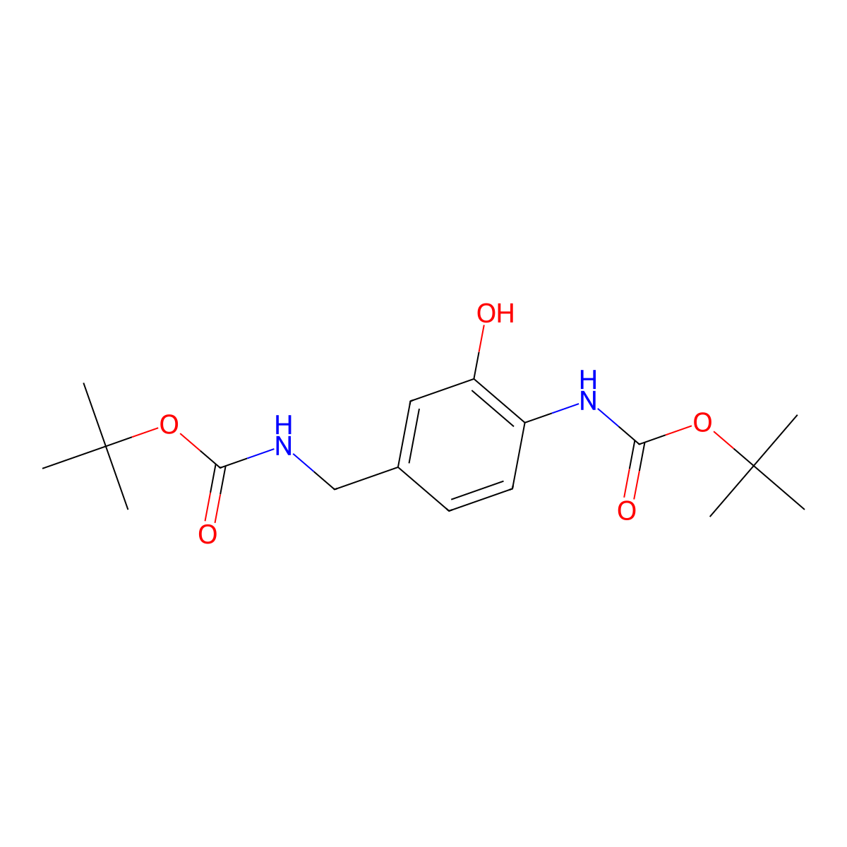 tert-butyl N-[4-({[(tert-butoxy)carbonyl]amino}methyl)-2-hydroxyphenyl]carbamate molecular structure, CAS 2241141-26-2