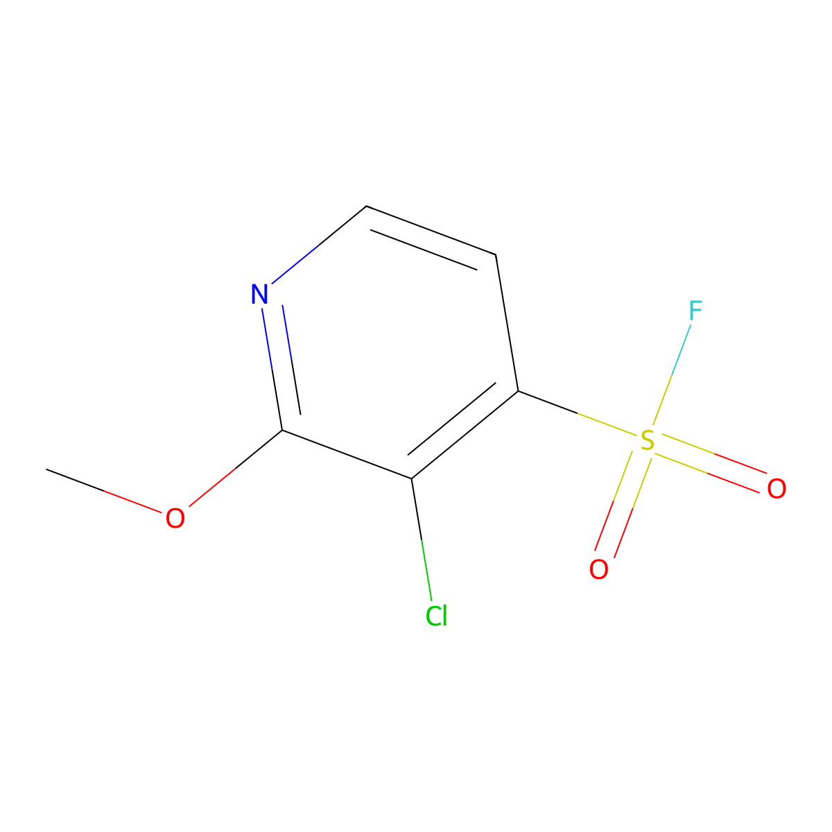 3-Chloro-2-methoxypyridine-4-sulfonyl fluoride molecular structure, CAS 2241141-37-5
