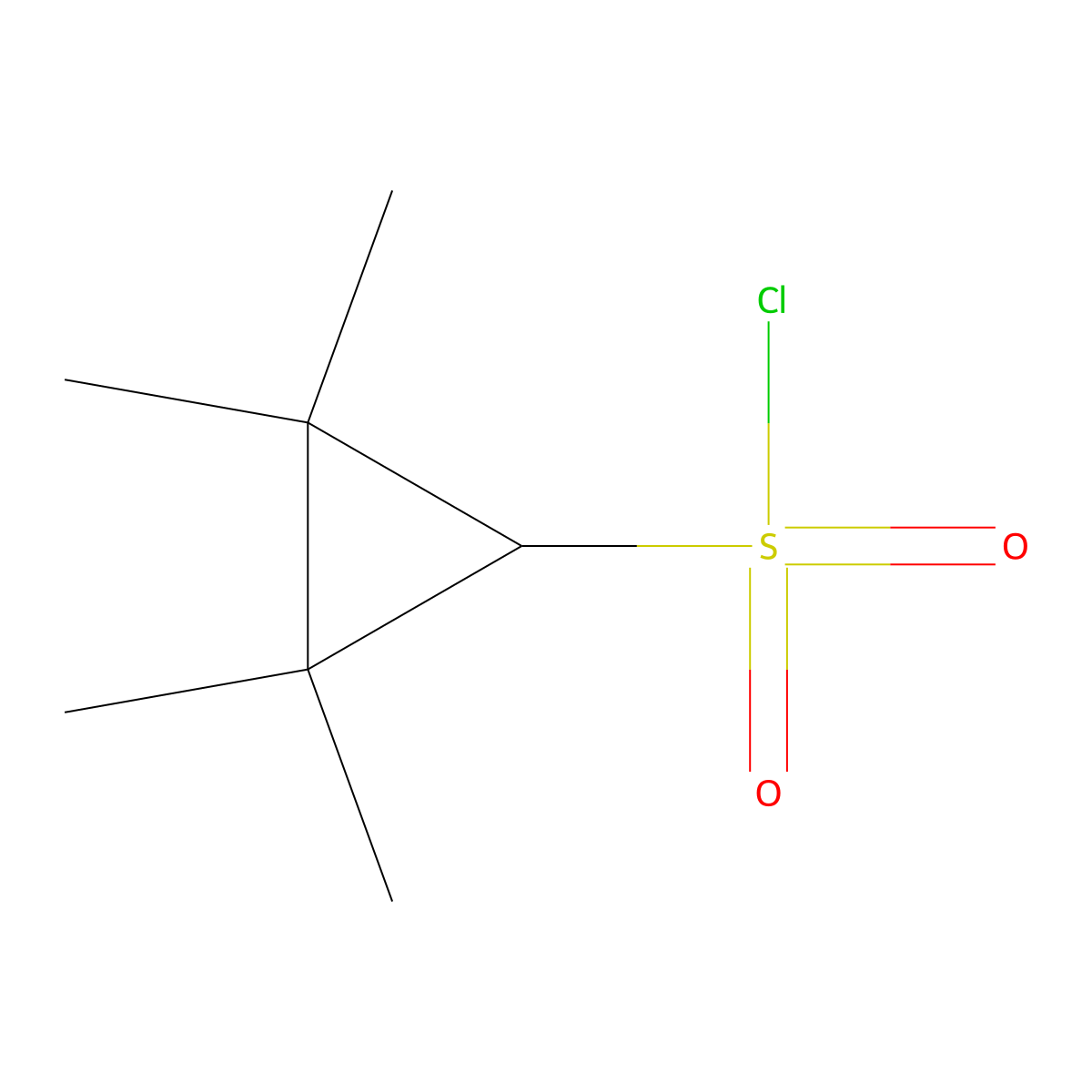 2,2,3,3-Tetramethylcyclopropane-1-sulfonyl chloride molecular structure, CAS 2241141-44-4