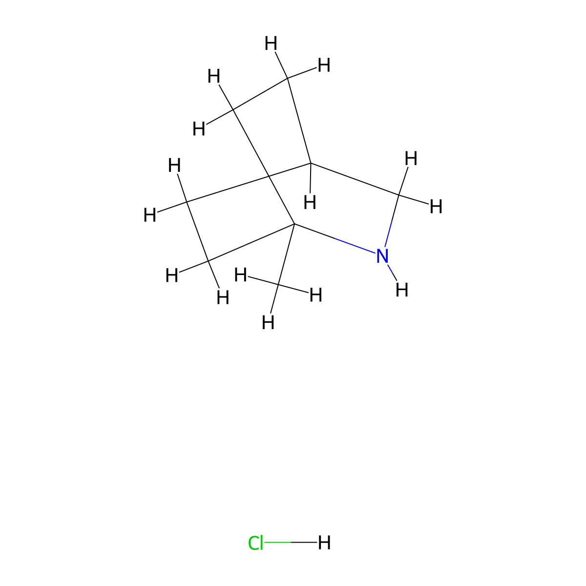 1-Methyl-2-azabicyclo[2.2.2]octane hydrochloride molecular structure, CAS 2241141-55-7