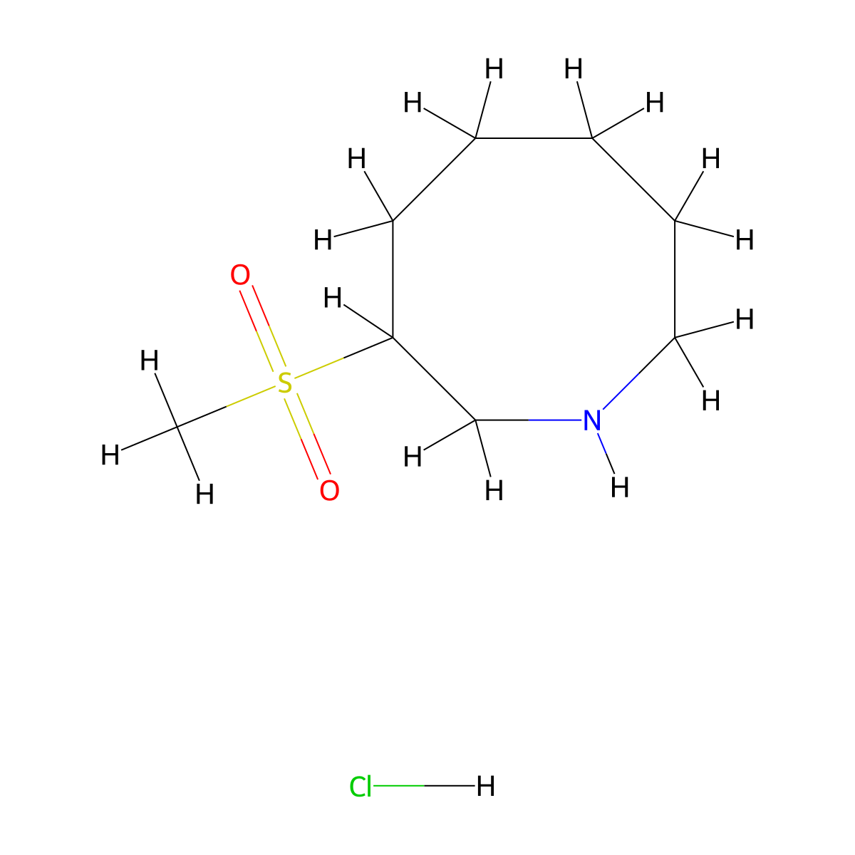 3-Methanesulfonylazocane hydrochloride molecular structure, CAS 2241141-84-2