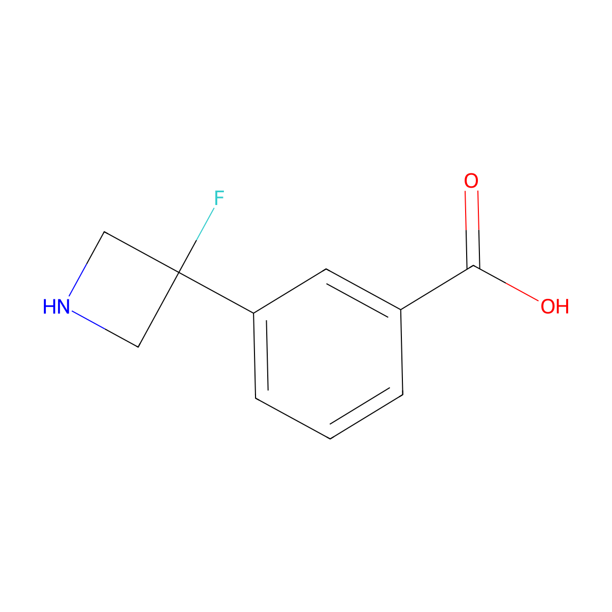 3-(3-Fluoroazetidin-3-yl)benzoic acid molecular structure, CAS 2241142-16-3