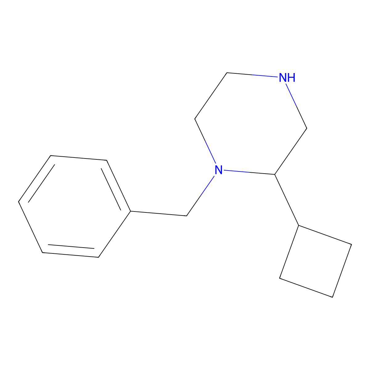 1-Benzyl-2-cyclobutylpiperazine molecular structure, CAS 2241142-20-9