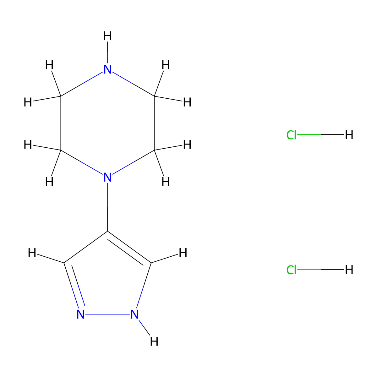 1-(1H-pyrazol-4-yl)piperazine dihydrochloride molecular structure, CAS 2241142-35-6