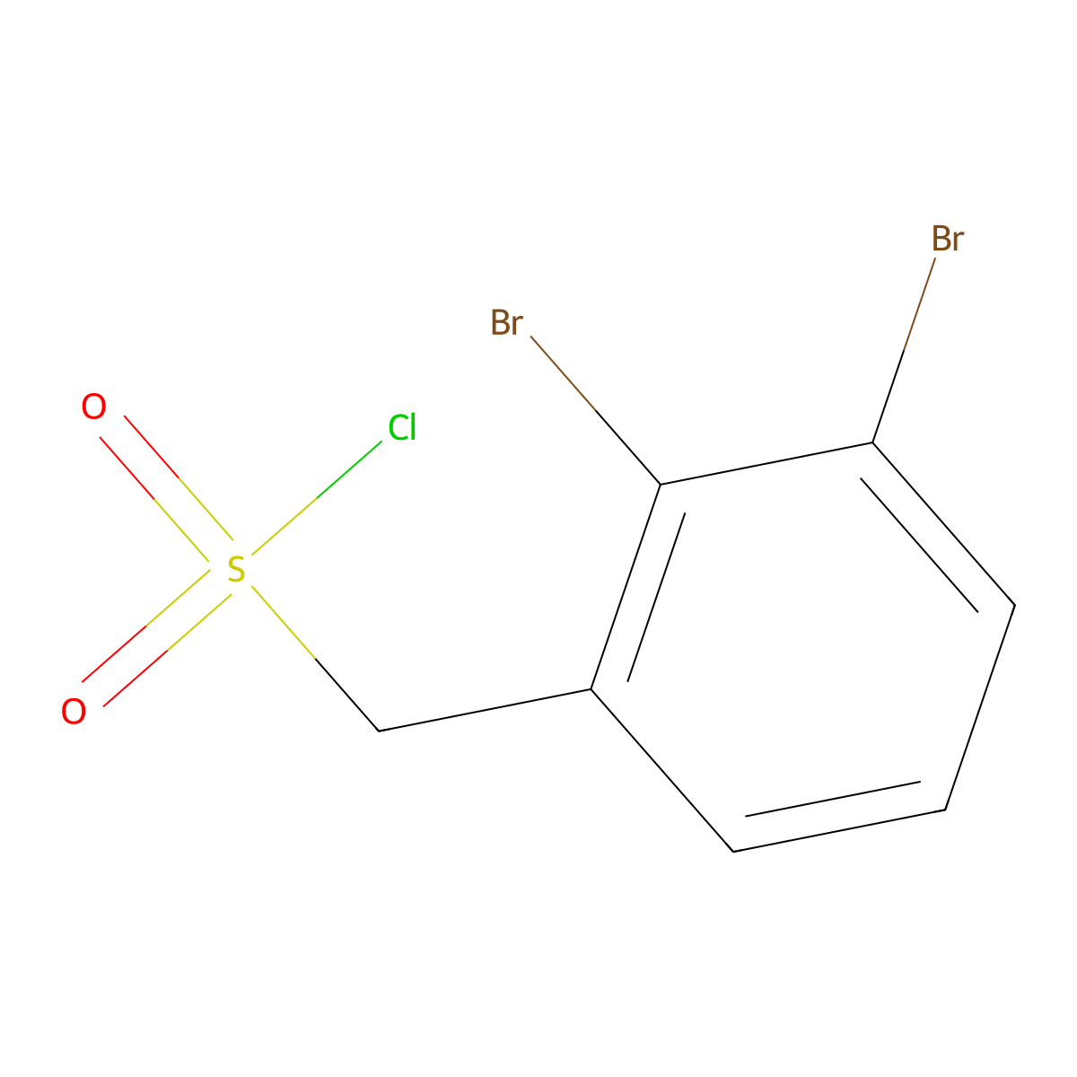 (2,3-Dibromophenyl)methanesulfonyl chloride molecular structure, CAS 2241142-40-3