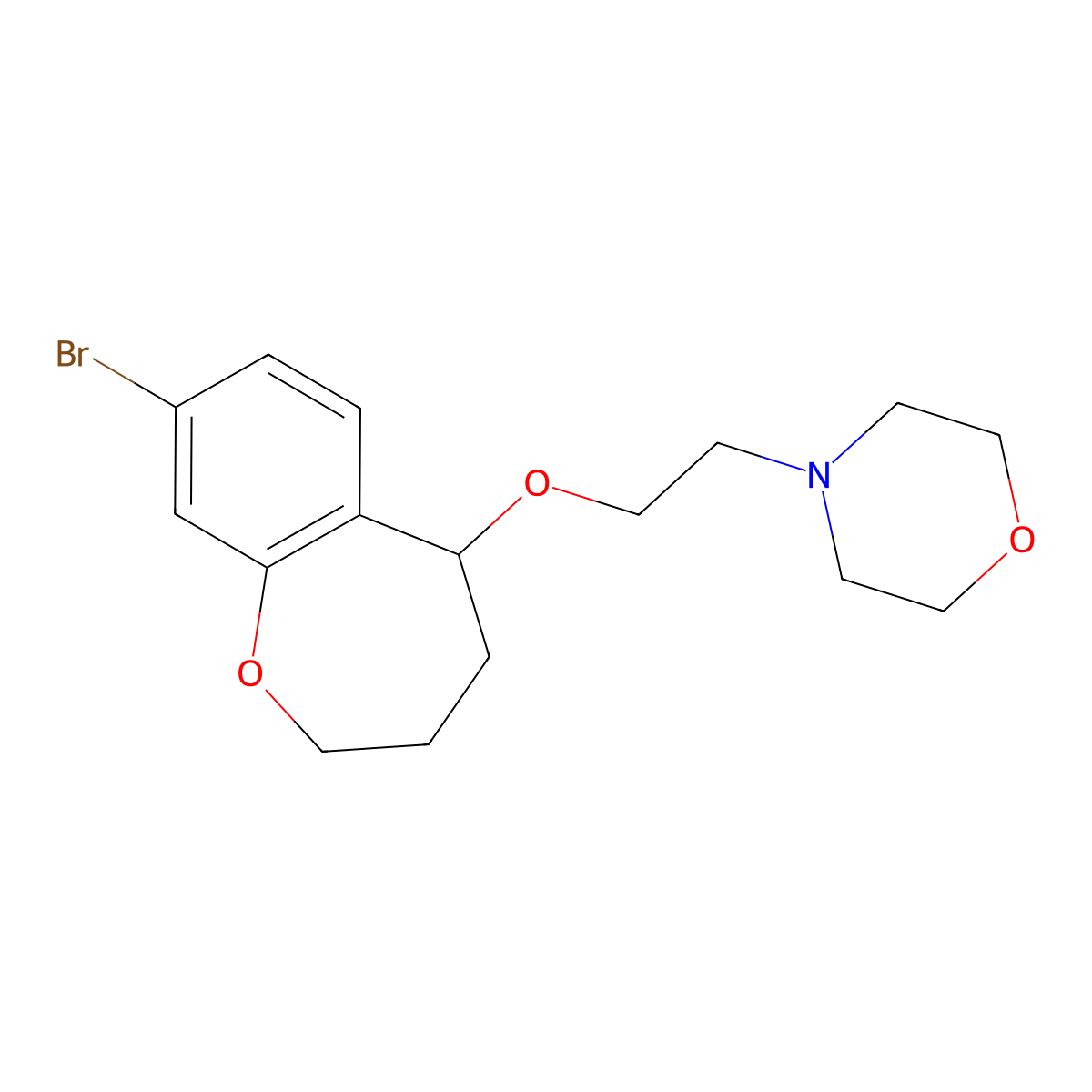4-{2-[(8-Bromo-2,3,4,5-tetrahydro-1-benzoxepin-5-yl)oxy]ethyl}morpholine molecular structure, CAS 2241142-43-6
