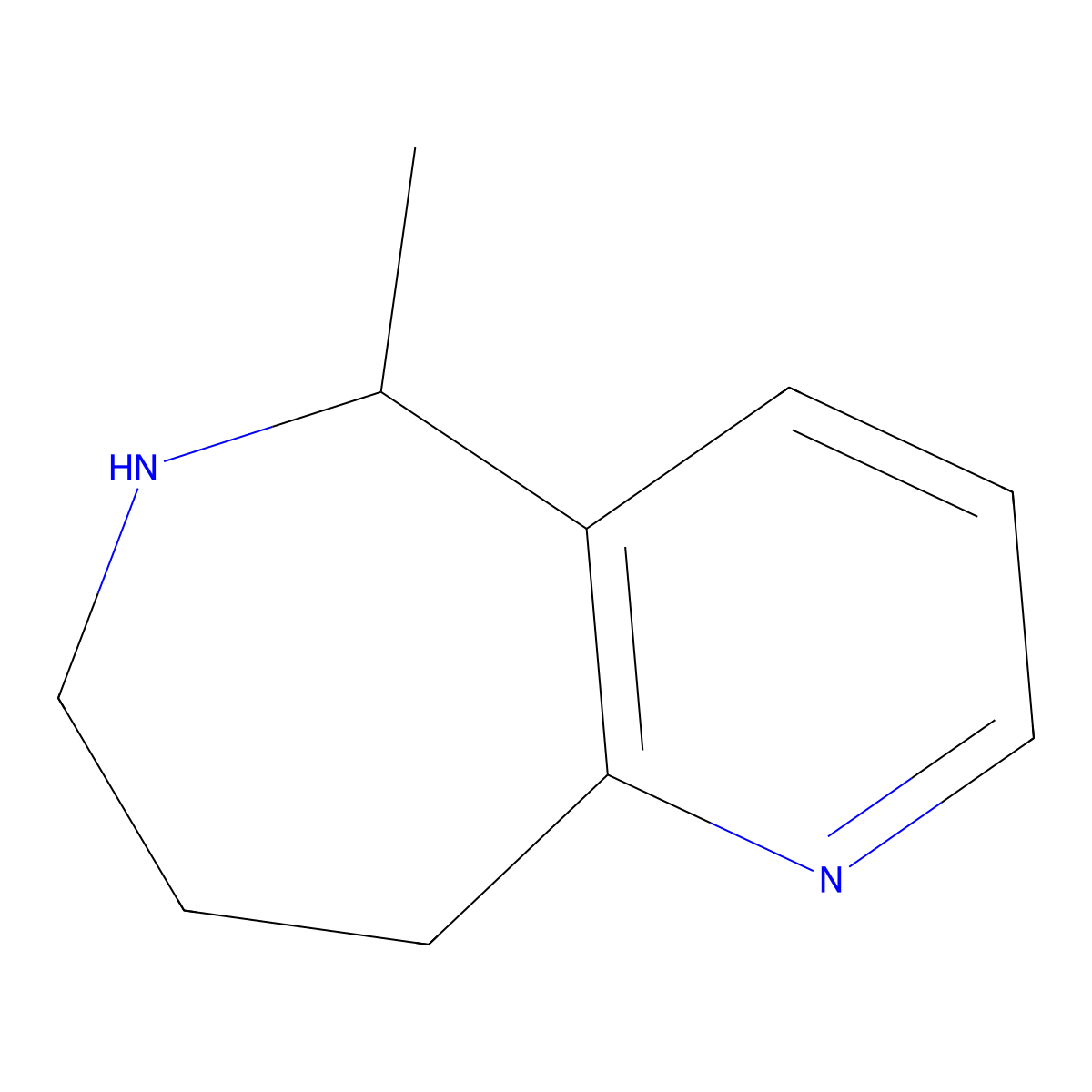 5-methyl-5H,6H,7H,8H,9H-pyrido[3,2-c]azepine molecular structure, CAS 2241142-44-7