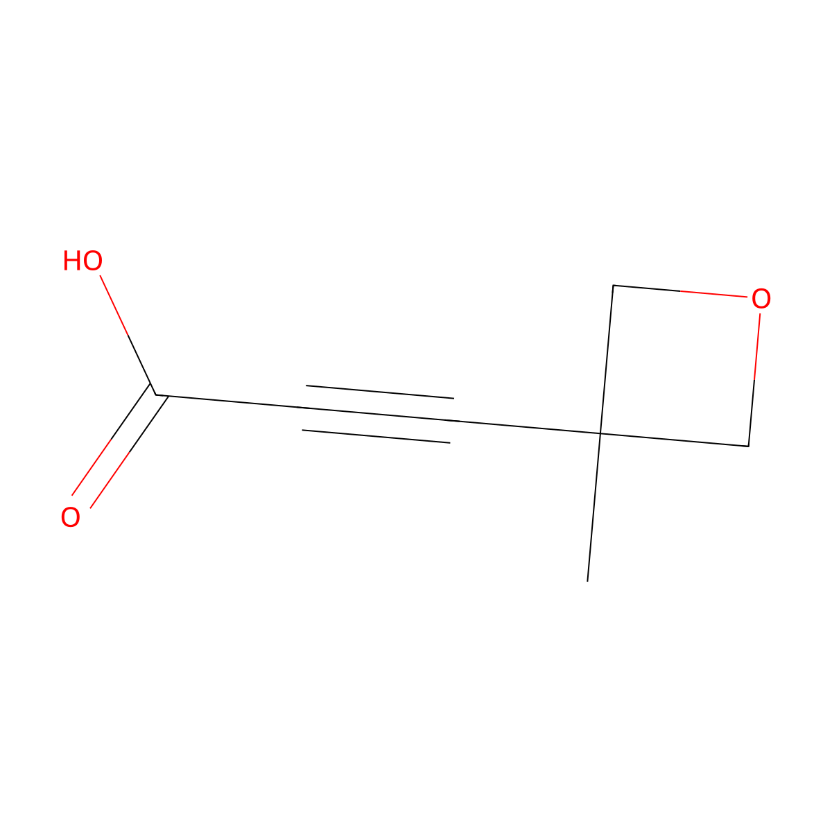 3-(3-Methyloxetan-3-yl)prop-2-ynoic acid molecular structure, CAS 2241142-47-0