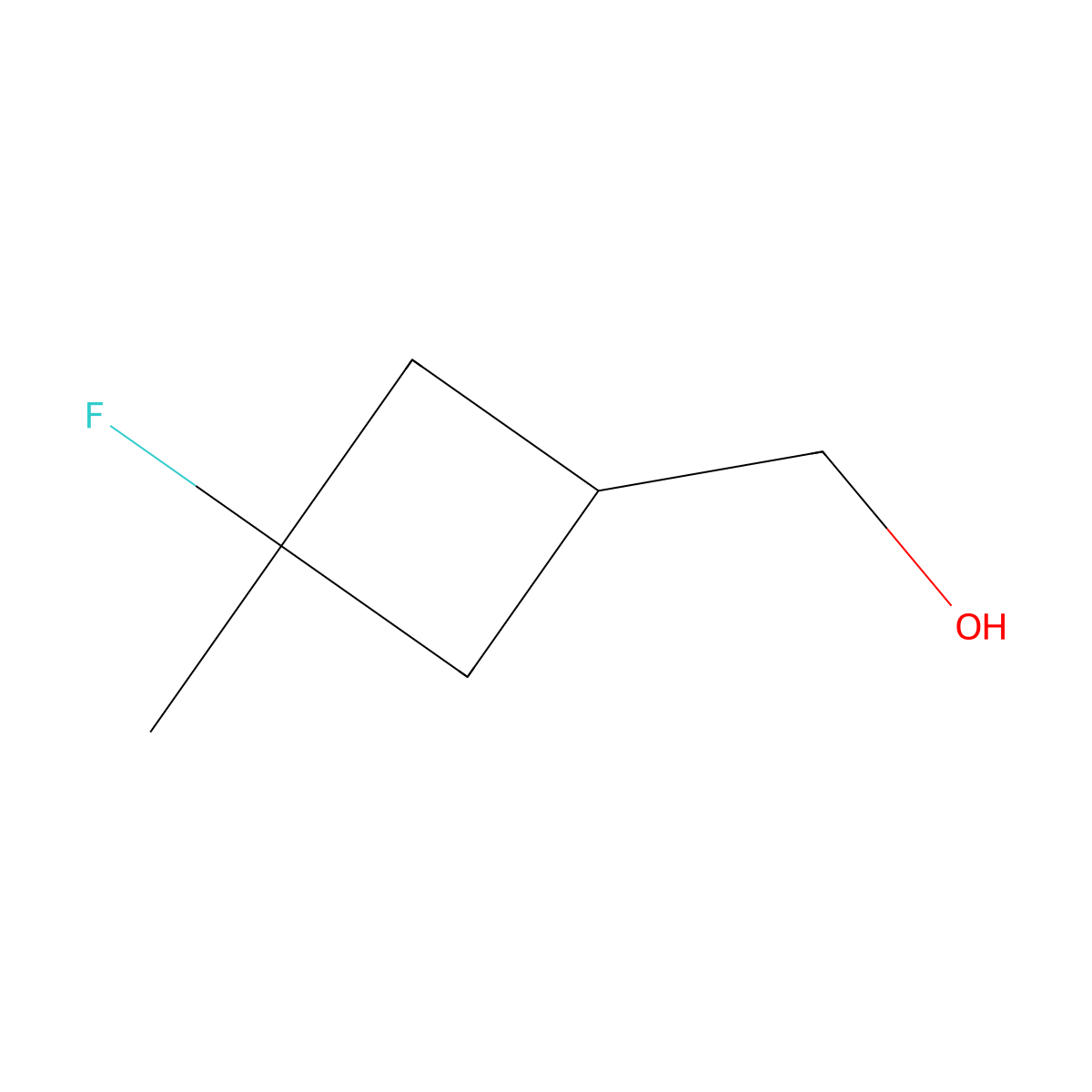 (3-Fluoro-3-methylcyclobutyl)methanol molecular structure, CAS 2241142-54-9