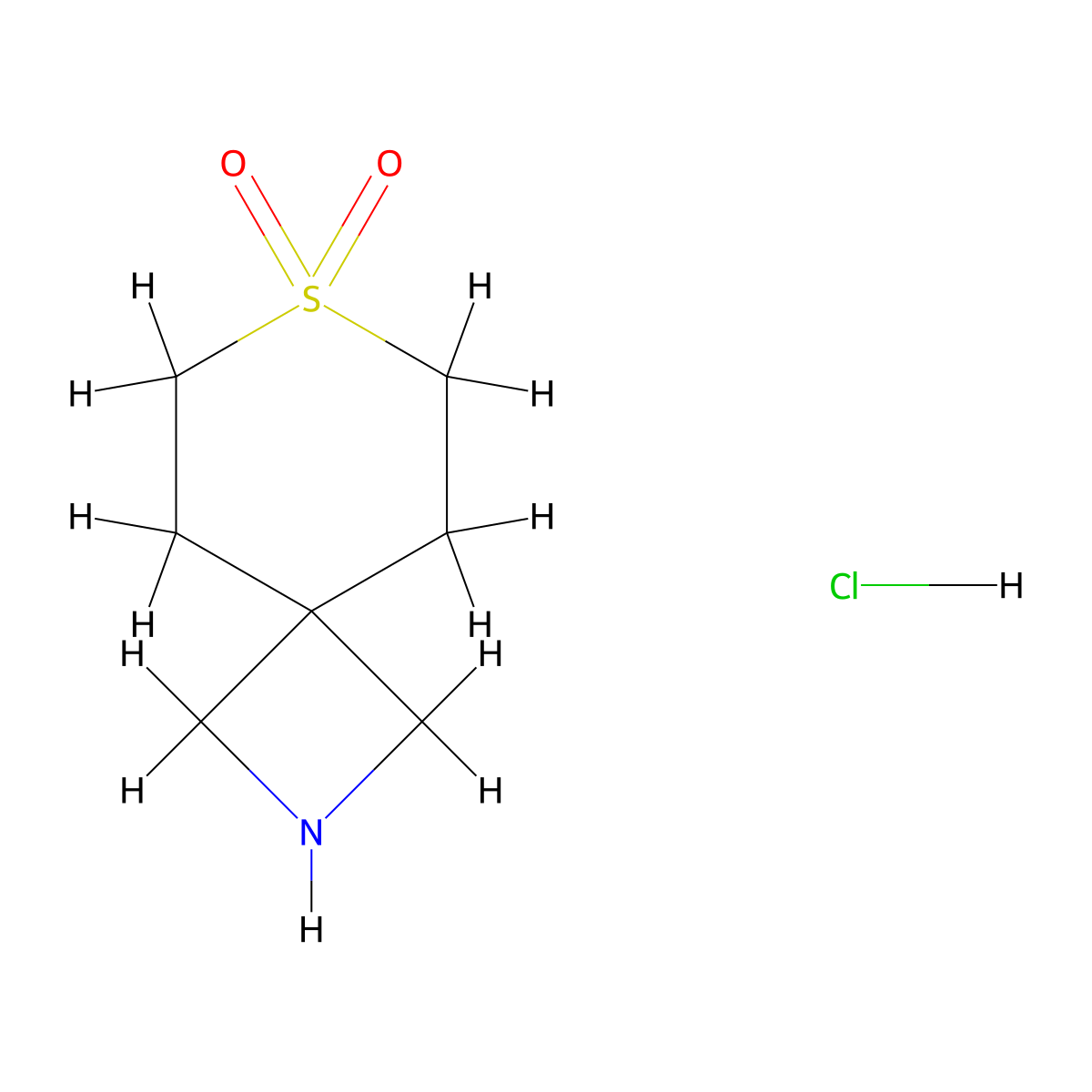 7Lambda6-thia-2-azaspiro[3.5]nonane-7,7-dione hydrochloride molecular structure, CAS 2241144-61-4