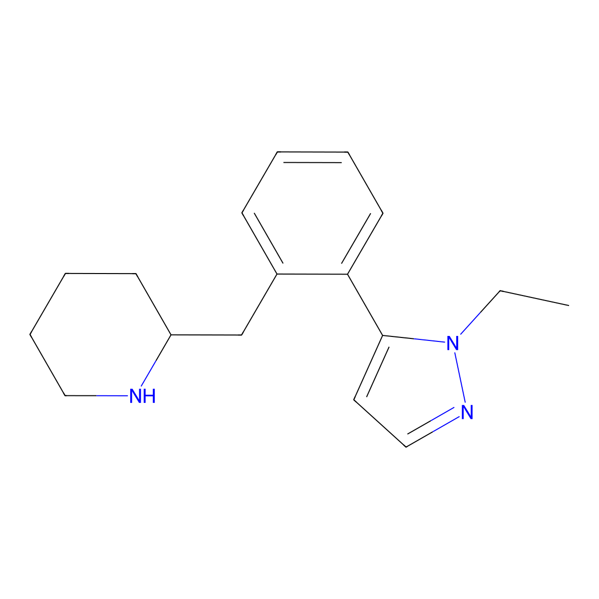2-{[2-(1-ethyl-1H-pyrazol-5-yl)phenyl]methyl}piperidine molecular structure, CAS 2241144-63-6