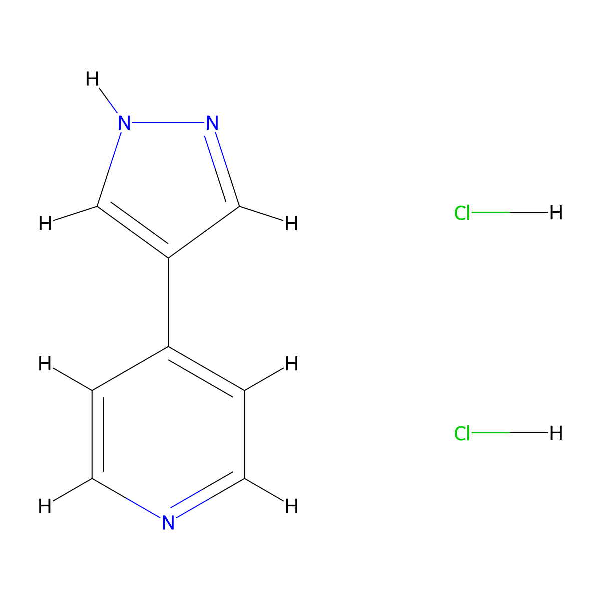 4-(1H-pyrazol-4-yl)pyridine dihydrochloride molecular structure, CAS 2241144-79-4