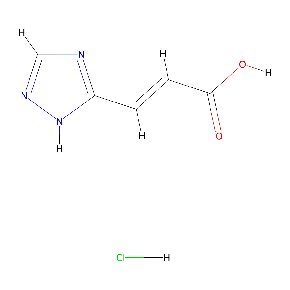 (2E)-3-(4H-1,2,4-triazol-3-yl)prop-2-enoic acid hydrochloride molecular structure, CAS 2241145-55-9