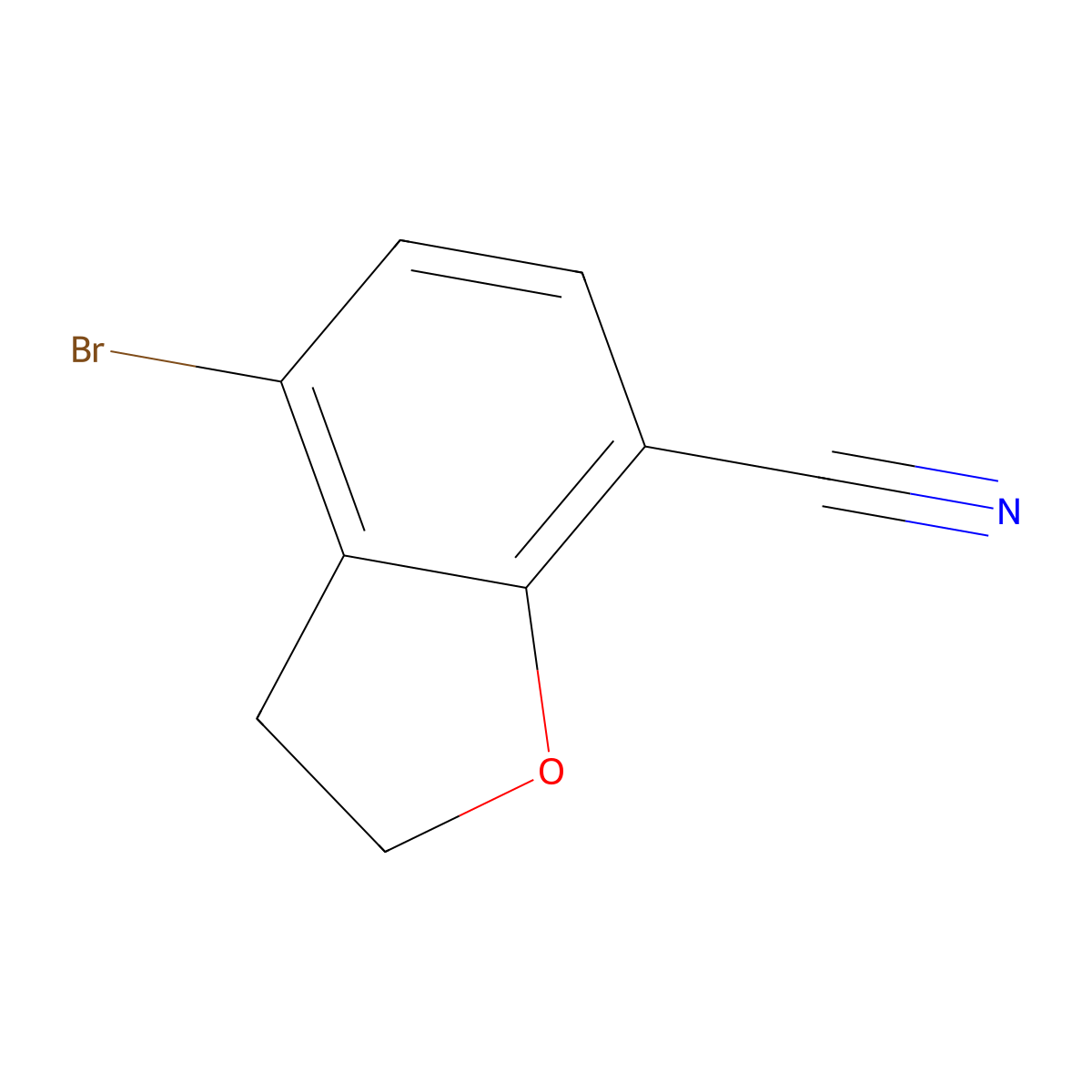 4-Bromo-2,3-dihydrobenzofuran-7-carbonitrile molecular structure, CAS 2241233-88-3