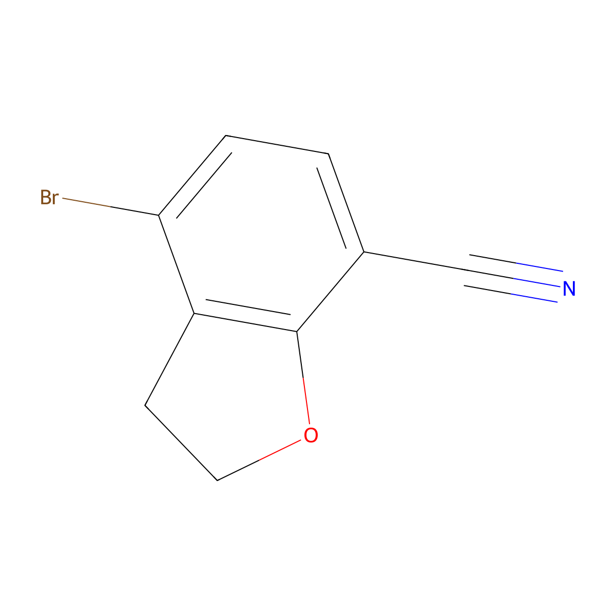 4-Bromo-2,3-dihydrobenzofuran-7-carbonitrile molecular structure, CAS 2241233-88-3