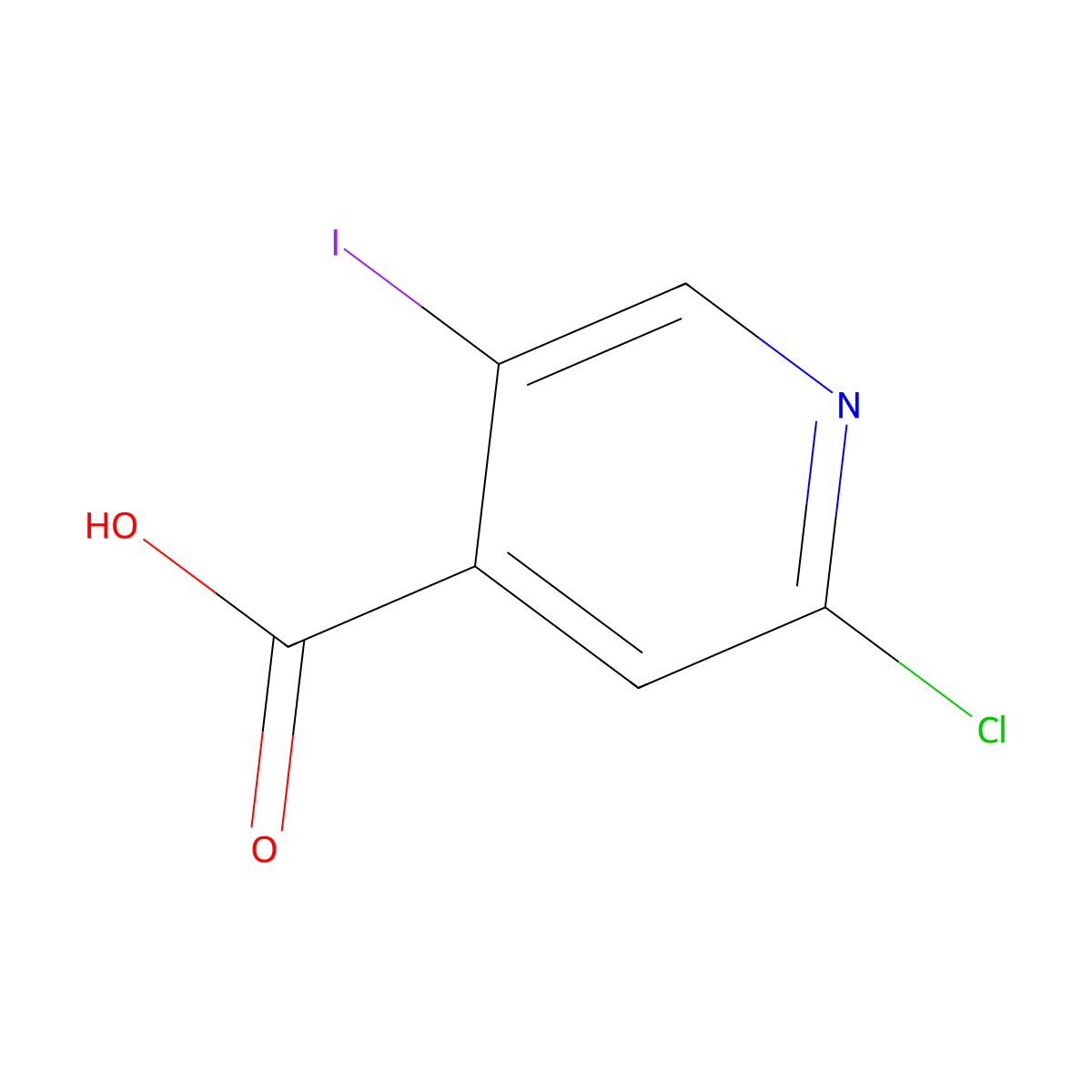 2-Chloro-5-iodo-isonicotinic acid molecular structure, CAS 2241239-32-5