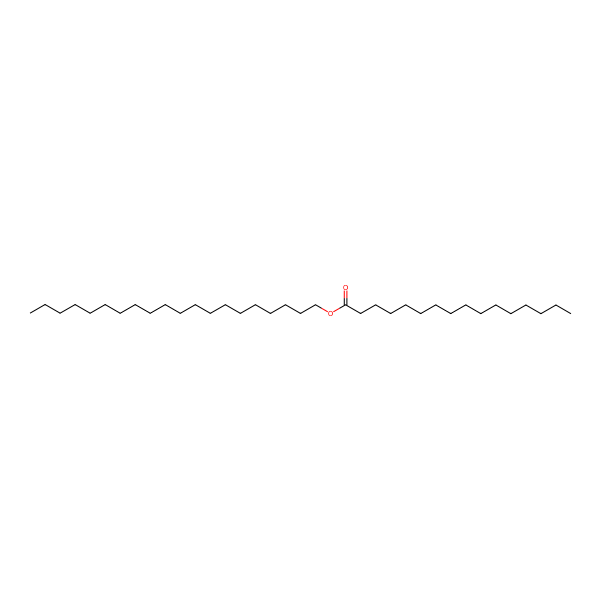 Arachidyl palmitate molecular structure, CAS 22413-01-0