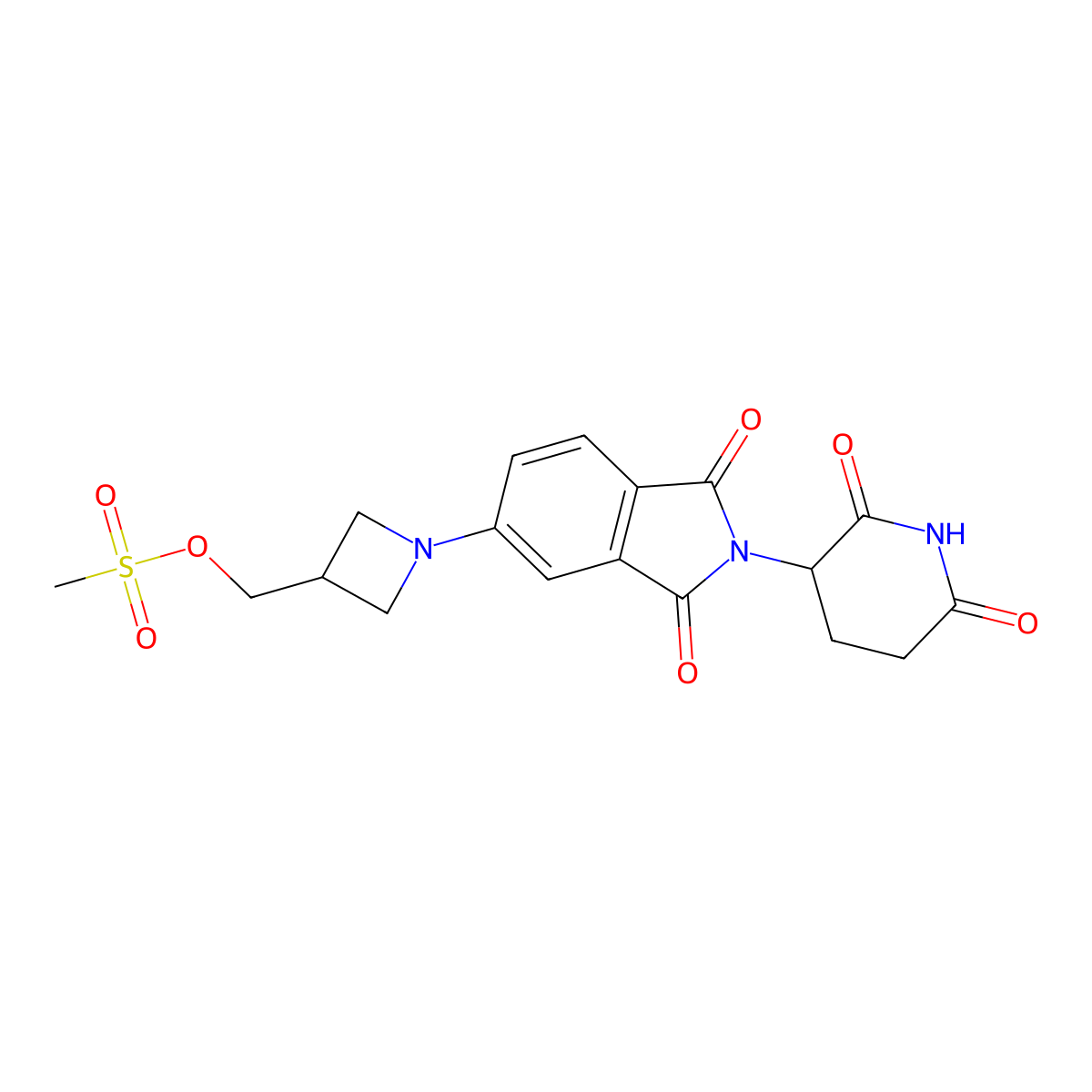 (1-(2-(2,6-Dioxopiperidin-3-yl)-1,3-dioxoisoindolin-5-yl)azetidin-3-yl)methyl methanesulfonate molecular structure, CAS 2241314-95-2