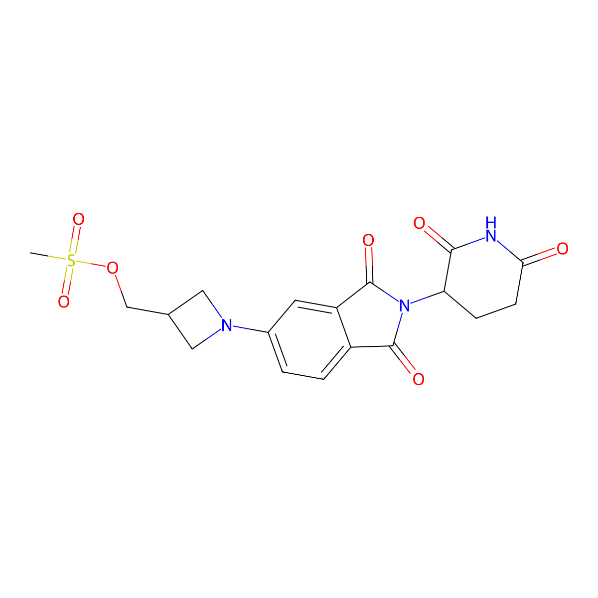 (1-(2-(2,6-Dioxopiperidin-3-yl)-1,3-dioxoisoindolin-5-yl)azetidin-3-yl)methyl methanesulfonate molecular structure, CAS 2241314-95-2