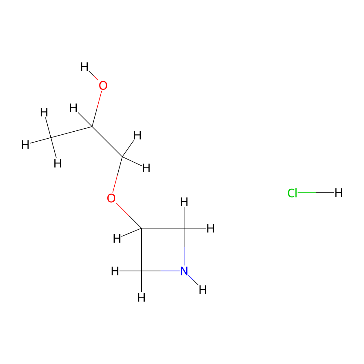 1-(Azetidin-3-yloxy)propan-2-ol hydrochloride molecular structure, CAS 2241375-88-0