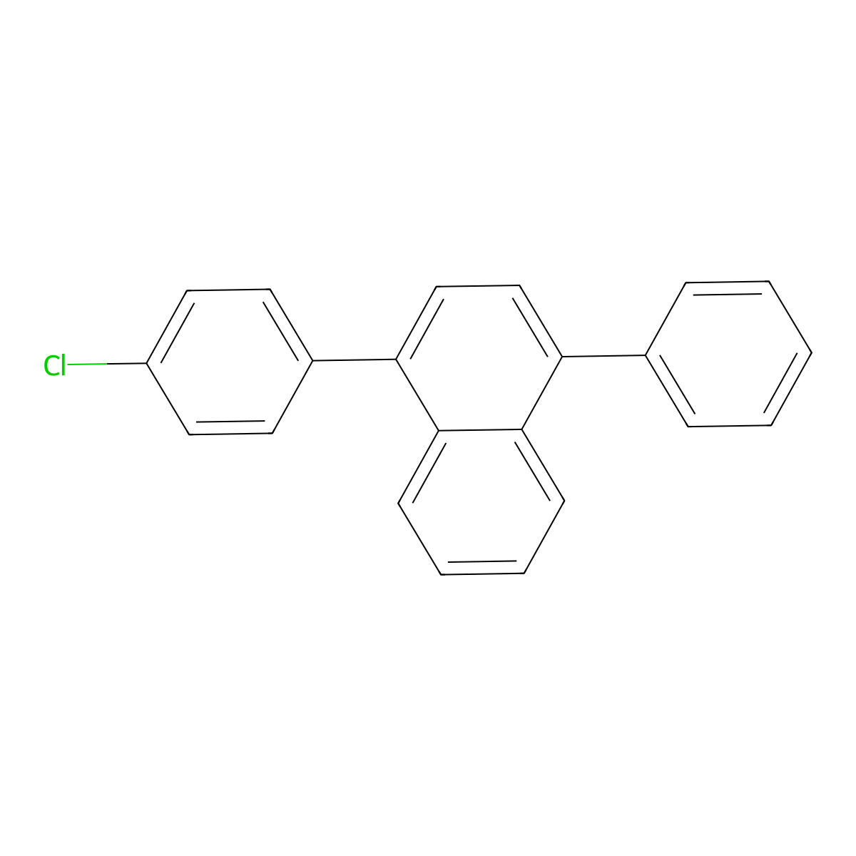 1-(4-Chlorophenyl)-4-phenylnaphthalene molecular structure, CAS 2241385-18-0