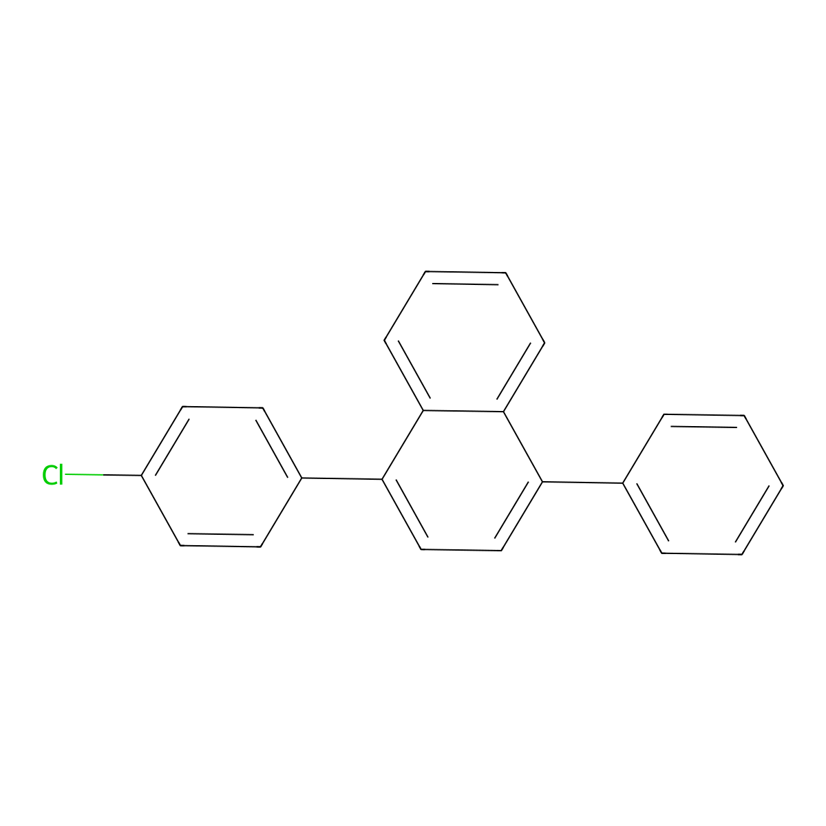1-(4-Chlorophenyl)-4-phenylnaphthalene molecular structure, CAS 2241385-18-0