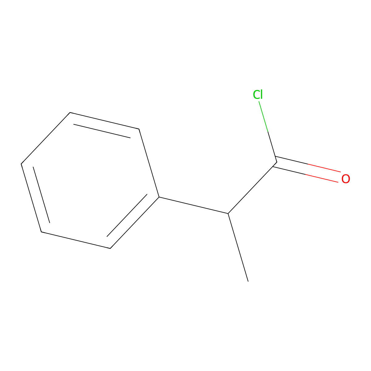 Hydratropoyl chloride molecular structure, CAS 22414-26-2