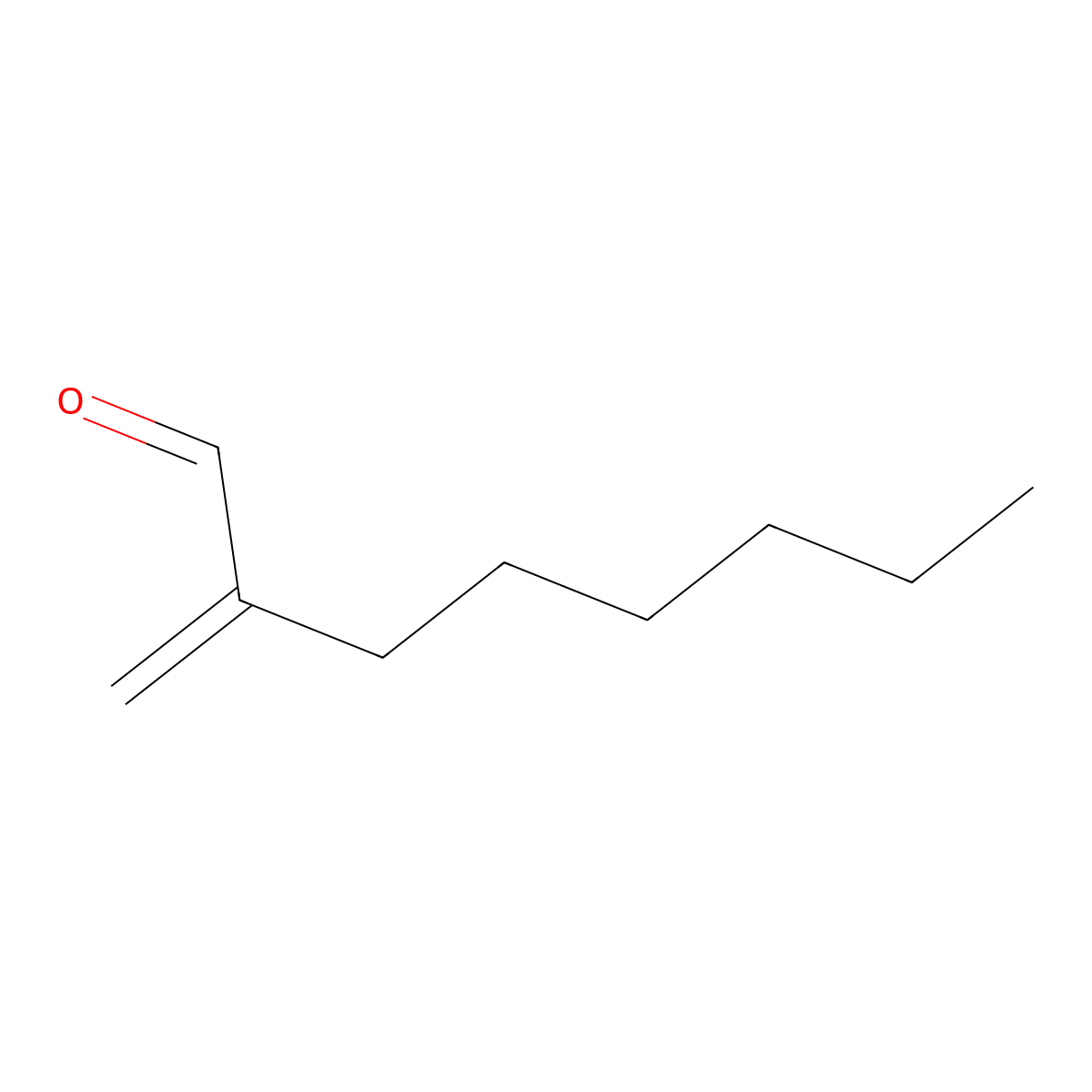 2-Methylene-octanal molecular structure, CAS 22414-64-8
