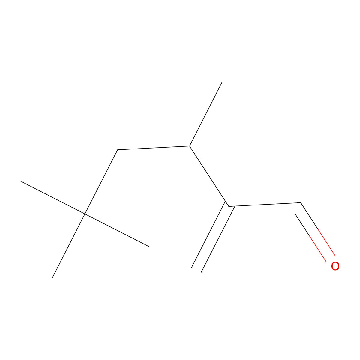 2-Methylene-3,5,5-trimethylhexanal molecular structure, CAS 22414-70-6