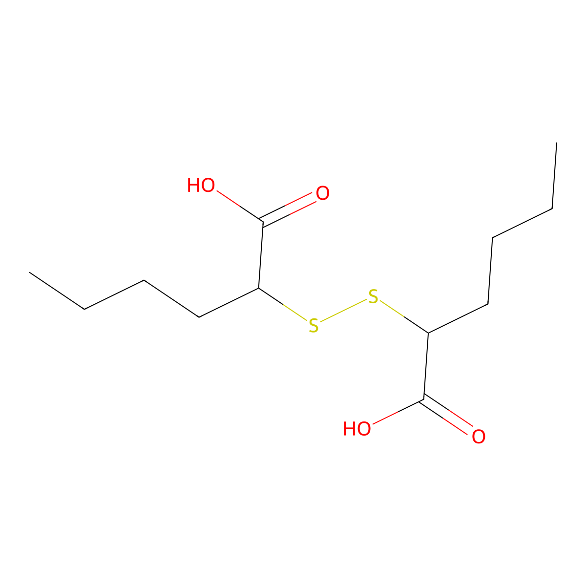 Hexanoic acid, 2,2'-dithiobis- molecular structure, CAS 22414-91-1