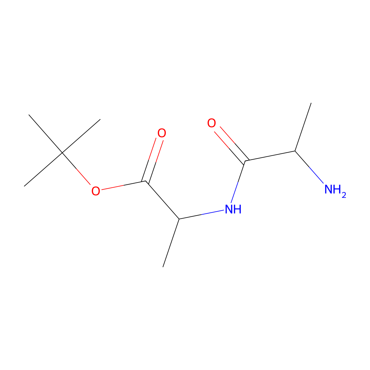 Tert-butyl 2-(2-aminopropanamido)propanoate molecular structure, CAS 2241515-61-5
