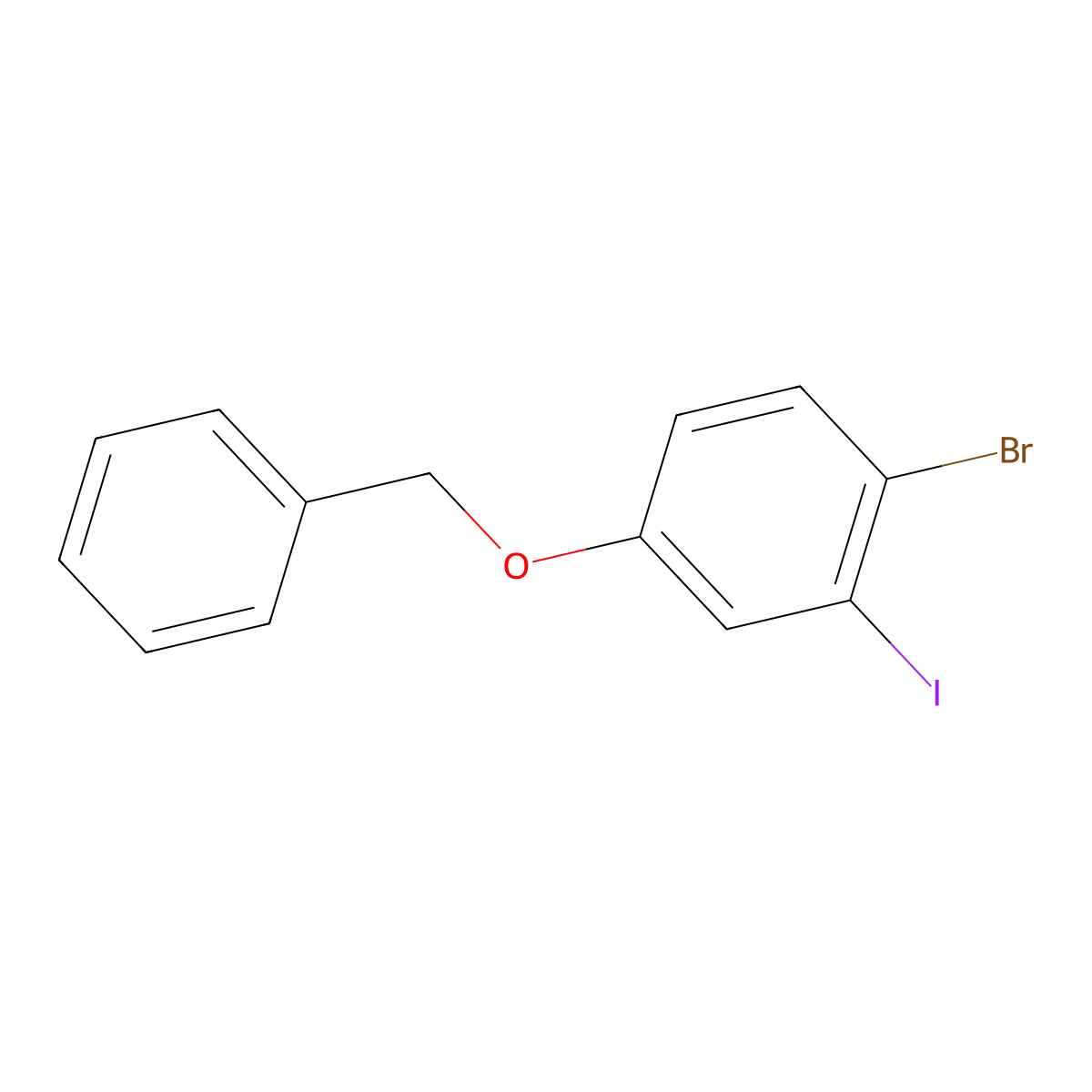 4-(Benzyloxy)-1-bromo-2-iodobenzene molecular structure, CAS 2241576-95-2