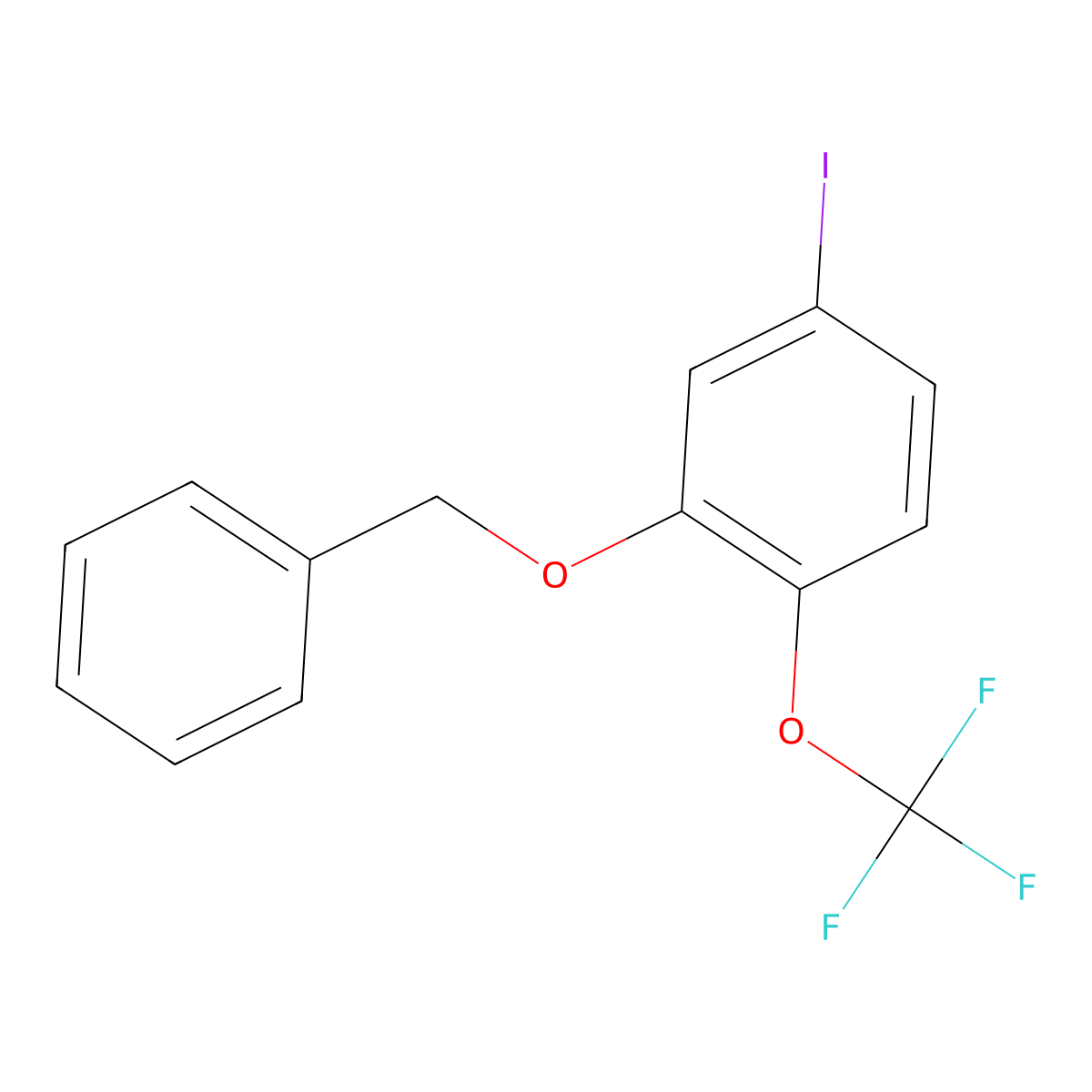 2-(Benzyloxy)-4-iodo-1-(trifluoromethoxy)benzene molecular structure, CAS 2241577-06-8