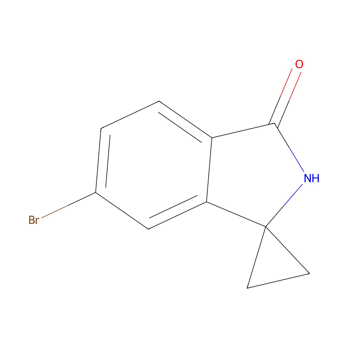 6'-Bromospiro[cyclopropane-1,1'-isoindolin]-3'-one molecular structure, CAS 2241580-81-2