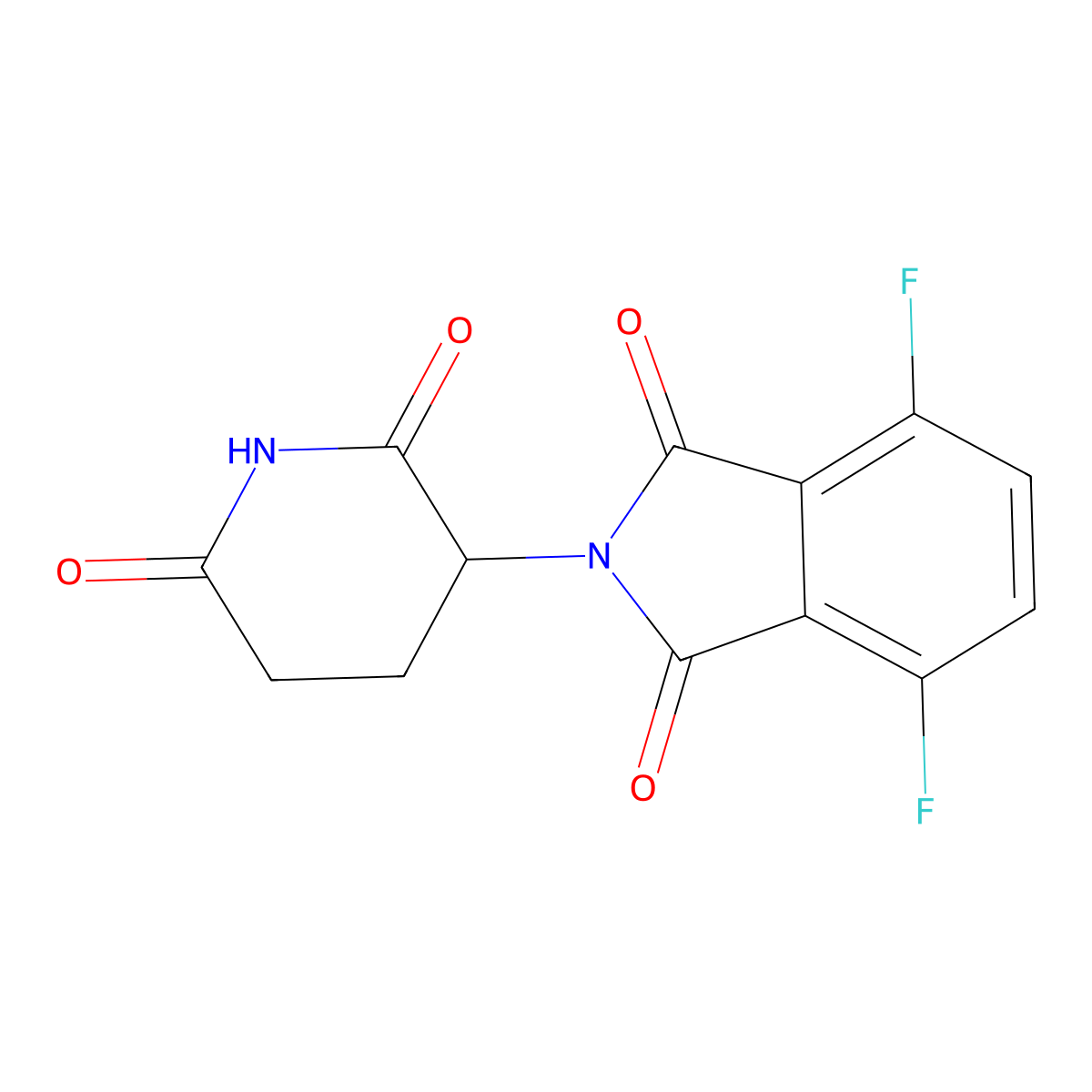 2-(2,6-Dioxopiperidin-3-yl)-4,7-difluoroisoindoline-1,3-dione molecular structure, CAS 2241583-38-8