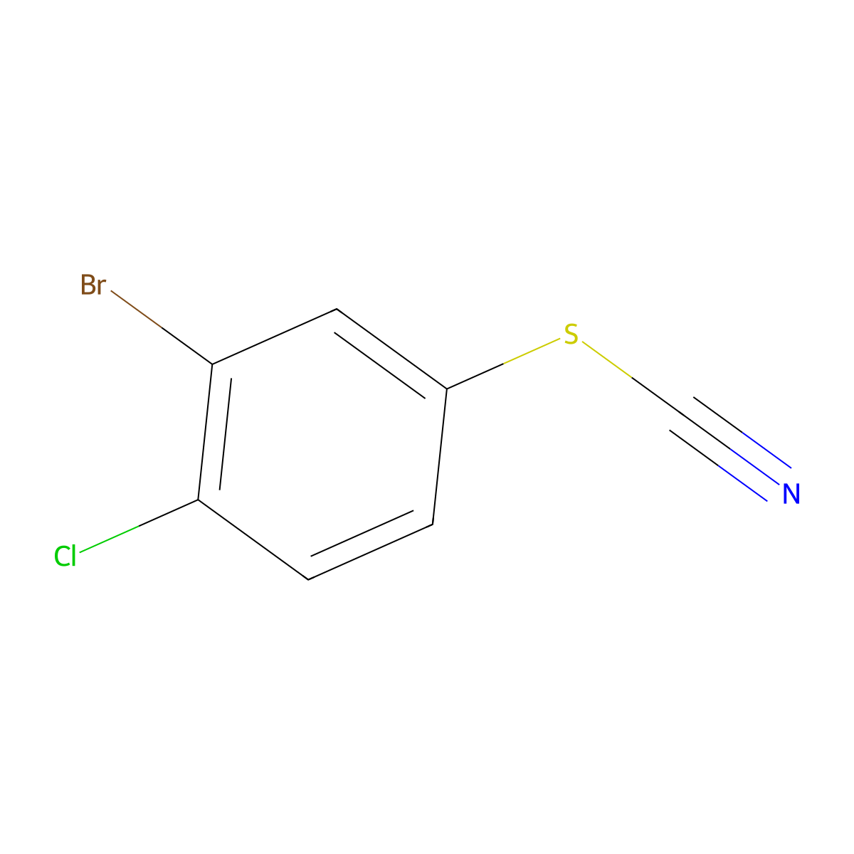 2-Bromo-1-chloro-4-thiocyanatobenzene molecular structure, CAS 2241588-75-8