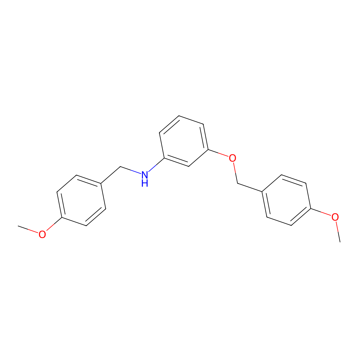 N-(4-Methoxybenzyl)-3-((4-methoxybenzyl)oxy)aniline molecular structure, CAS 2241588-76-9