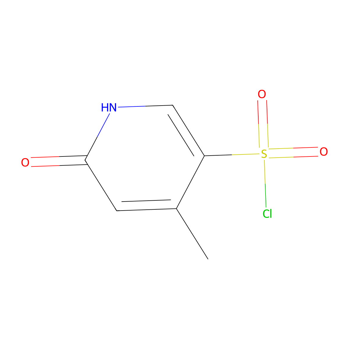 4-Methyl-6-oxo-1,6-dihydro-pyridine-3-sulfonyl chloride molecular structure, CAS 2241588-86-1