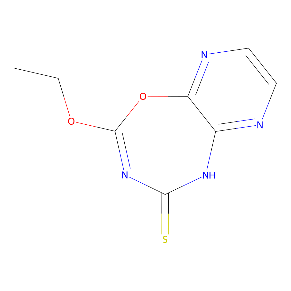 6-Ethoxy-9h-5-oxa-1,4,7,9-tetraaza-benzocycloheptene-8-thione molecular structure, CAS 2241588-88-3