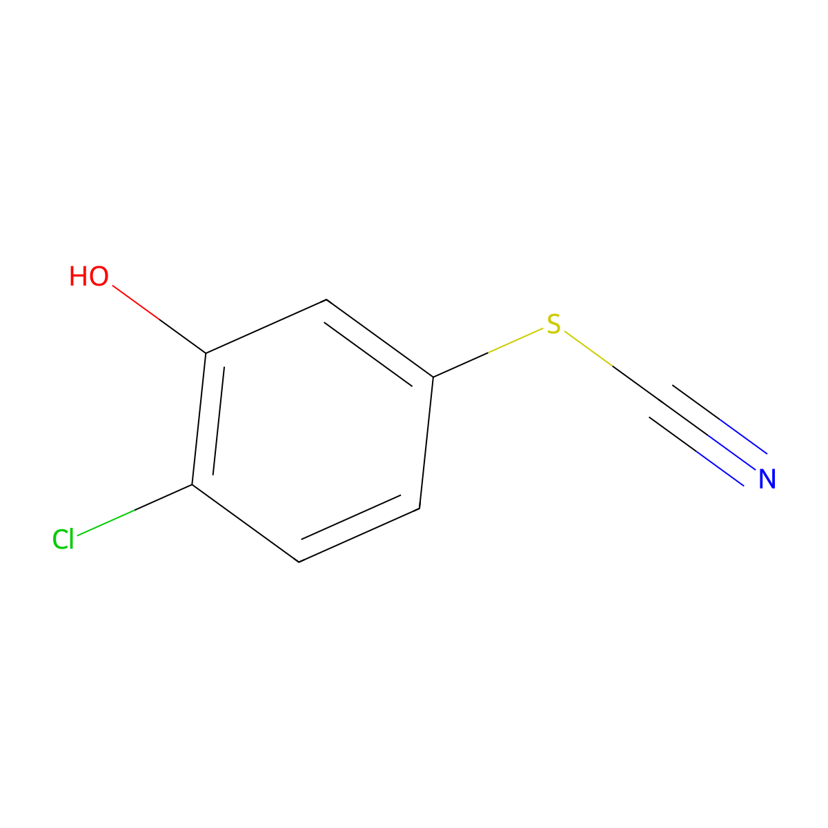 2-Chloro-5-thiocyanato-phenol molecular structure, CAS 2241588-90-7