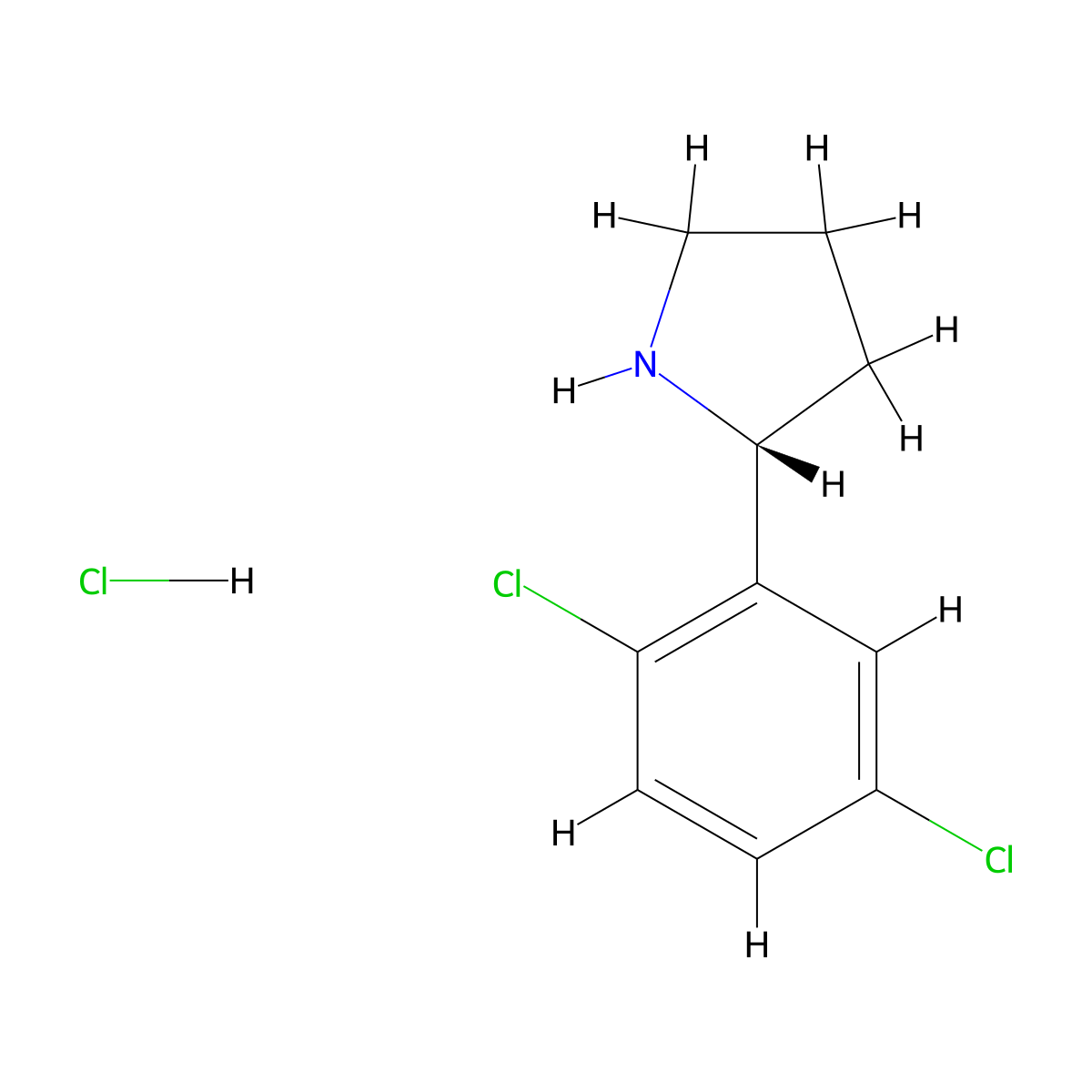 (R)-2-(2,5-Dichlorophenyl)pyrrolidine hydrochloride molecular structure, CAS 2241594-21-6