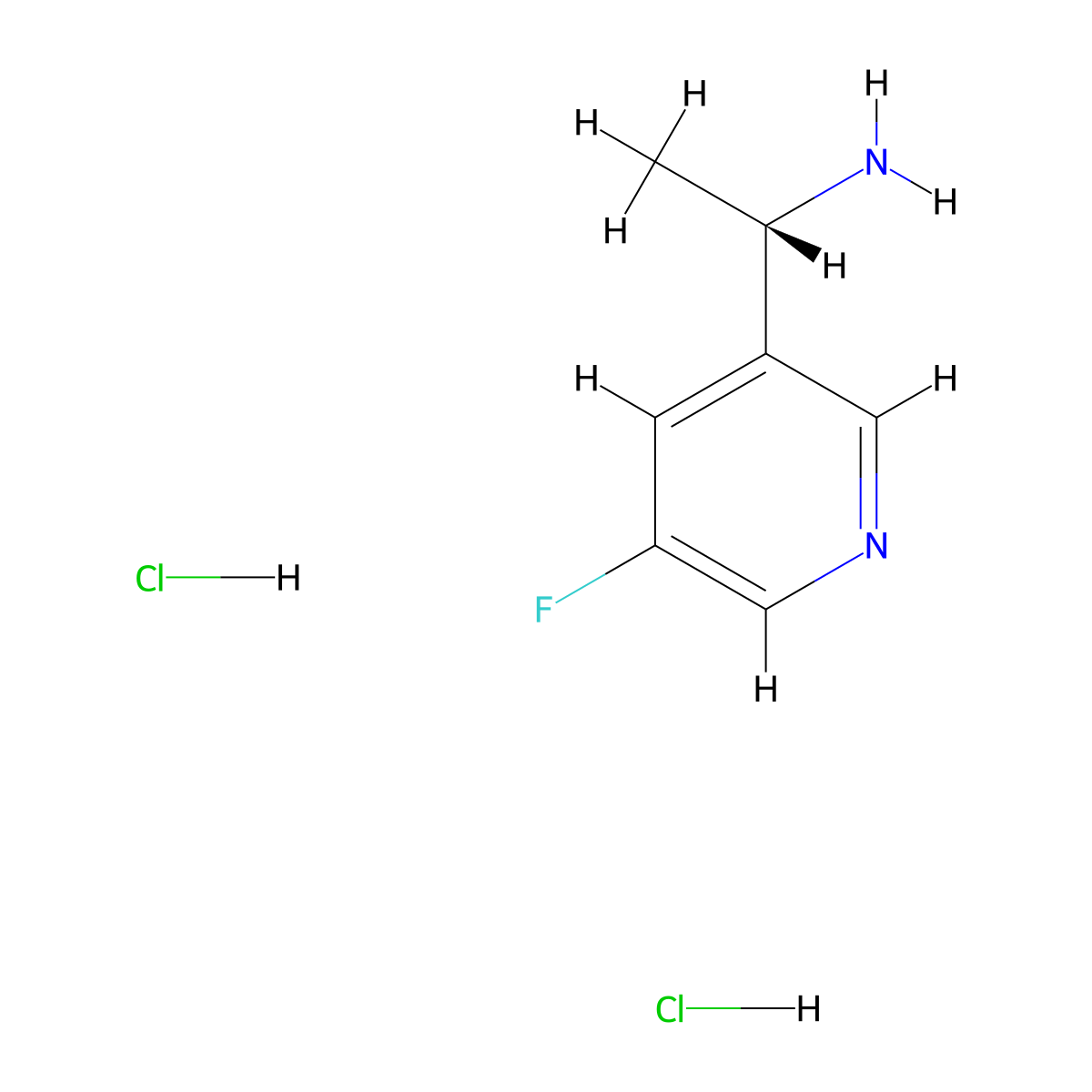 (S)-1-(5-Fluoropyridin-3-YL)ethanamine dihydrochloride molecular structure, CAS 2241594-24-9